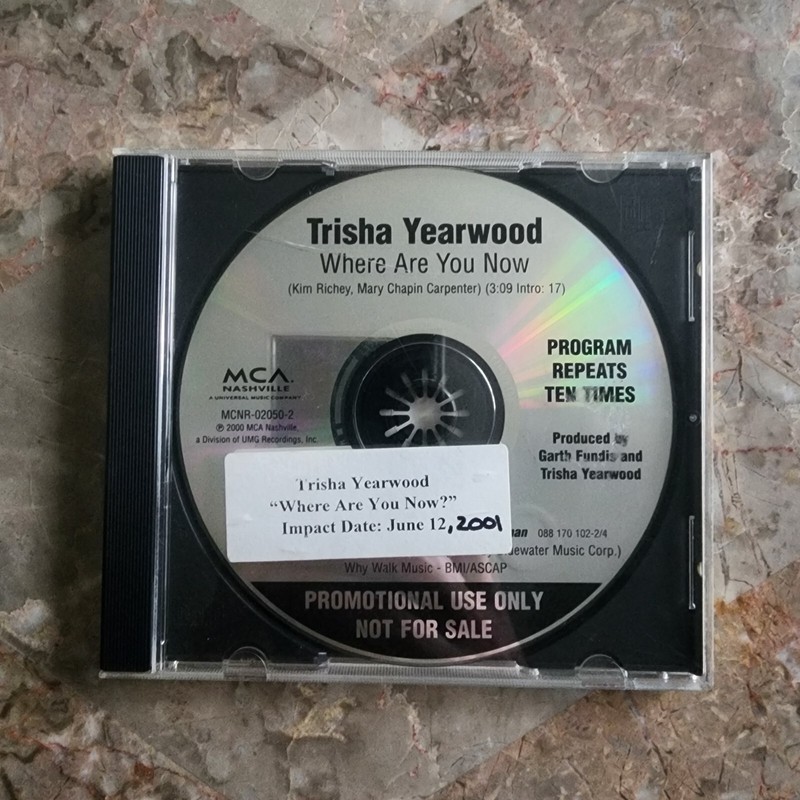 Trisha Yearwood Where are You Now--PROMO--RARE --CD GOOD