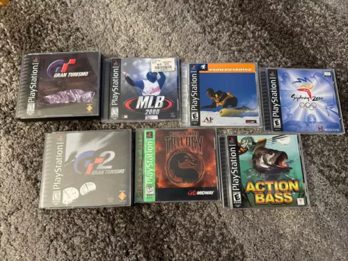 PS1 Game Lot Mortal Kombat Trilogy GREATEST HITS Gran Turismo 1 And 2 MLB SYDNEY