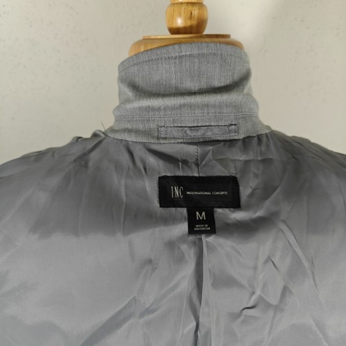 INC International Concepts London Mens Sport Coat Blazer Gray Poly Blend Med - Picture 14 of 17