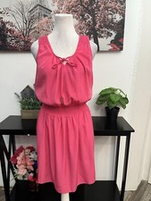 GAP Women’s Blouson Mini Dress Size XS V Neck With Tie Sleeveless With Pockets