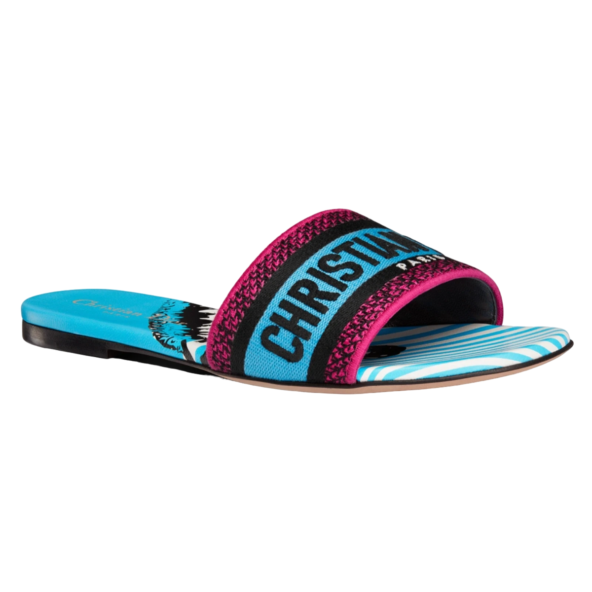 Christian Dior Dway D Jungle Blue Black Embroidered Logo
