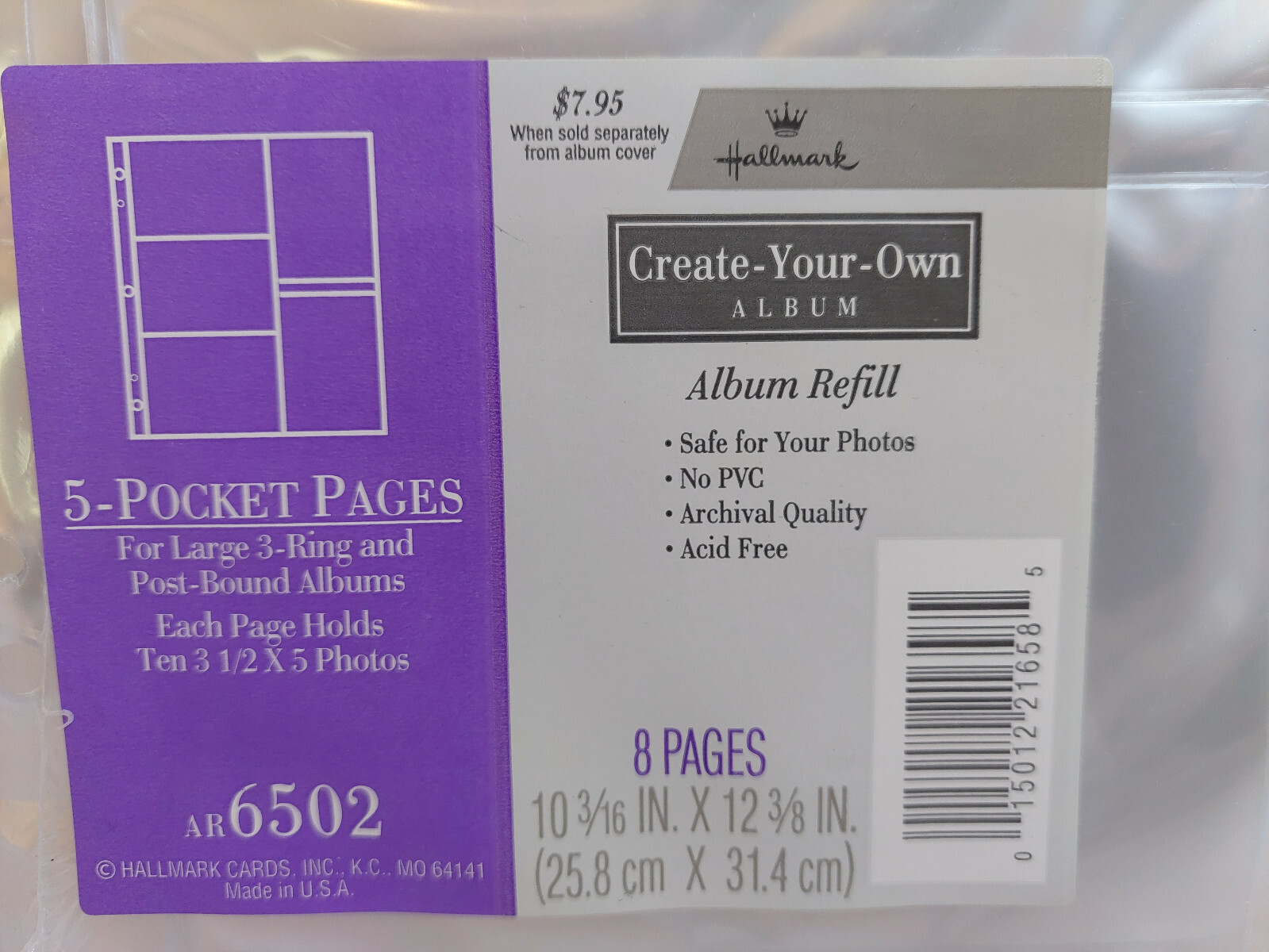 Hallmark Scrapbook Expandable Photo Album PHA6192 + Replacement Shts