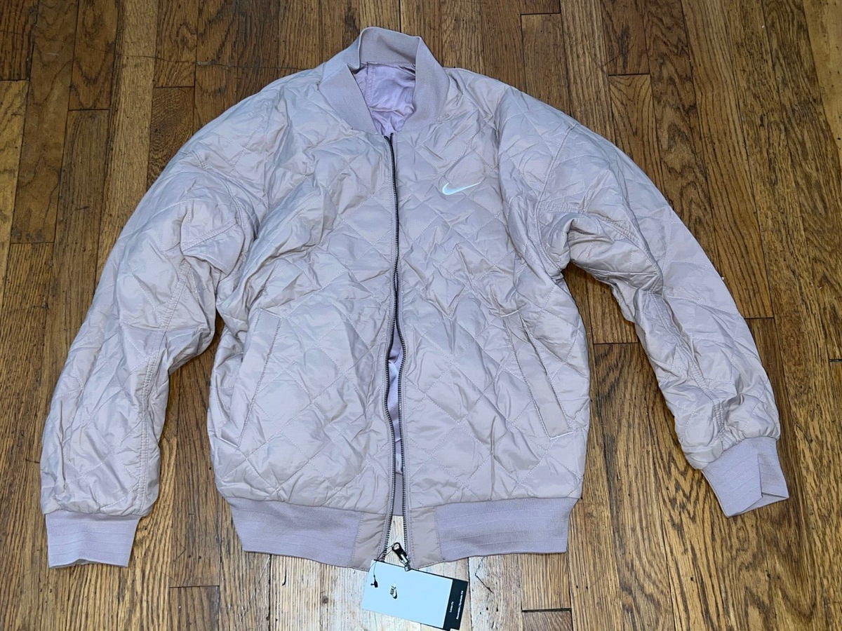 ◆NIKE◆Women's Sportswear Varsity Bomber Jacket DV7877-272 Nike Women's REVERSIBLE Varsity Bomber Jacket Quilted Big