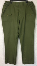 Mens Boy Scouts Official Uniform Pants Green Size 44 Vintage Cargo Pockets
