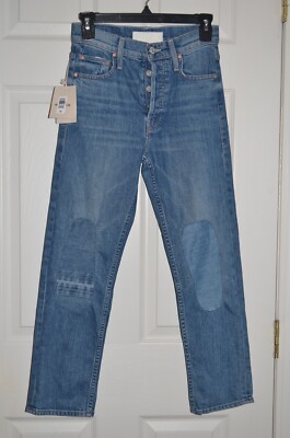 NWT MOTHER Superior The Tomcat Kneeling On Stones Button Fly  Ankle Sz 24