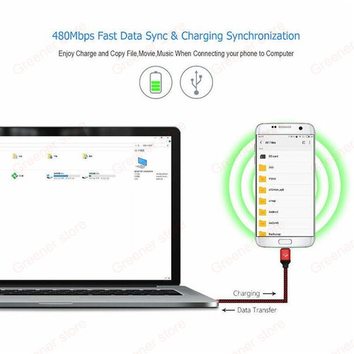 Heavy Duty Quick Fast Charge USB Type C Data Phone Charger Cable Lead 2m 1.5m 1m - Picture 10 of 15