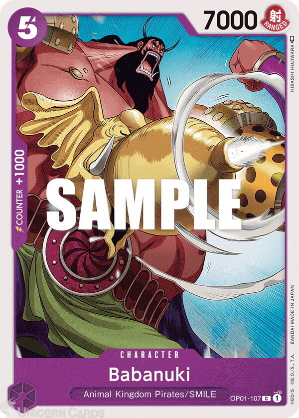 OP01-107 Babanuki Common English One Piece TCG Card