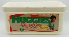 Vintage 1996 Huggies Natural Care NO LID EMPTY Wipes Container Prop Staging