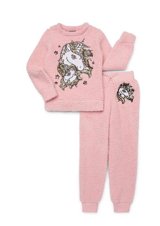 Miss Chievous Girls Pink 2 PC Jogger Set Size 7/8 NWT