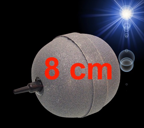 TOP Aquarium Deko Teich Belüfter 🍀 KUGEL AUSSTRÖMERSTEIN 8 cm Ø !! 🍀