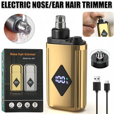 2IN1 Nose Ear Hair Trimmer For Men Women Rechargeable Electric Nose Hair Shaver