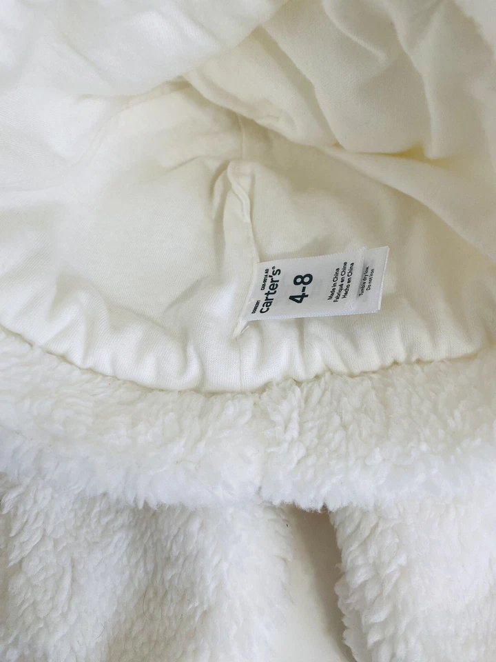 Carter’s Toddler Unisex Size 4 - 8 Cat Earflap Hat  & Gloves Sherpa Set White - Image 3 of 4