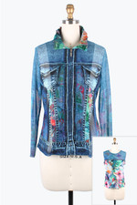 Damee Jackets - Mixed Pattern Mesh Twin Set ( Available In Xxl)
