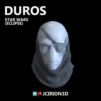 Duros Star Wars Eclipse v2 custom head for 4'' 6'' 7'' 12'' action figures