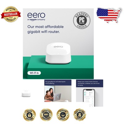 Amazon 6+ Gigabit Mesh WiFi Router - Cover 1,500 sq. ft. & Connect 75+ Devices