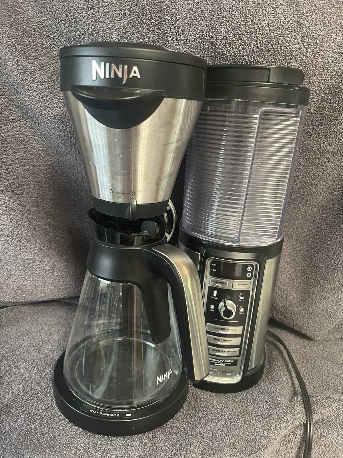 Ninja Coffee Bar Brewer CF081 with Glass Carafe Stainless Steel