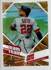 2021 Stadium Club Chrome Beam Team Gold Refractors #BTC13 Juan Soto 50/50