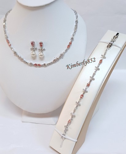 Swarovski Perfection Set Necklace/Bracelet/Earrings Crystal RHS NEW 5515515 - Picture 2 of 17