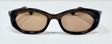 Vintage Gucci GG 2432/S 9UE Oval Brown Sunglasses