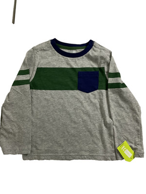 Crazy 8 Boys Long Sleeve Pocket Tee Shirt Gray Size 4T