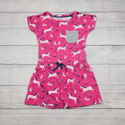 5/6 Boden Unicorn Shortie Romper