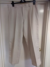 Nike Golf Trousers Dri Fit Mens Beige Size 34w 30 L Excellent Condition