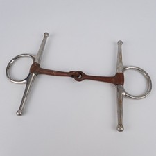 Stainless Steel Full Cheek Snaffle Bit Copper Mouthpiece Used
