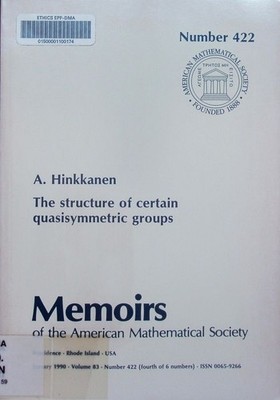 The structure of certain quasisymmetric groups A. Hinkkanen. Memoirs of the Amer