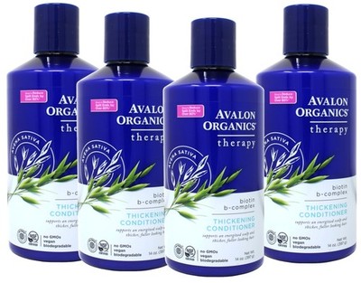 Avalon Organics Thickening Conditioner, Biotin B-Complex 14 oz (Pack of 4)
