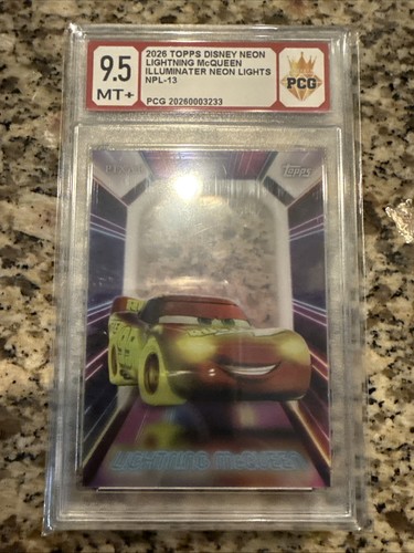 2026 Topps Disney Neon Lighting McQueen NPL-13 Illuminater Neon Lights Card