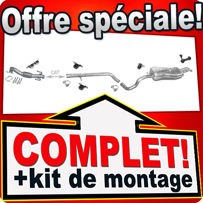 Échappement Skoda Octavia 1.9 Tdi 1996-2009 tuyau silencieux pour bloc AGR