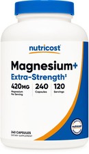 Nutricost Magnesium Extra Strength 420mg, 240 Capsules 240 Count Pack of 1 
