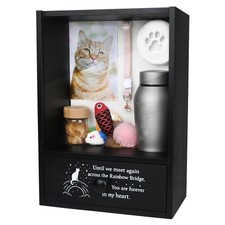 Pet Memorial Shadow Box Keepsake 9.2x13 Cat Memorial Gifts for Loss of Cat De...
