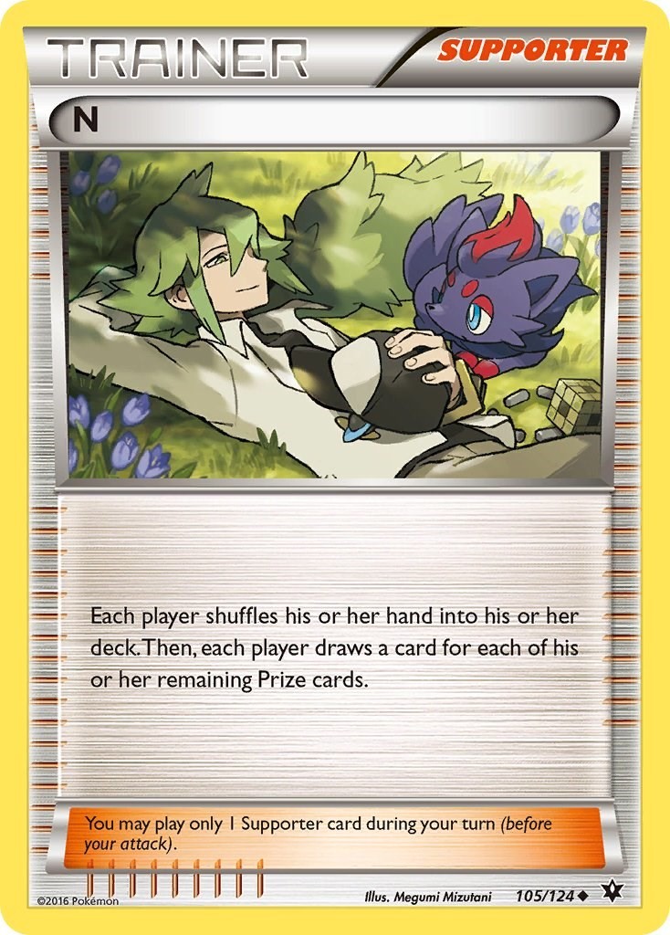 N (Supporter) 105/124 XY - Fates Collide Pokemon LP