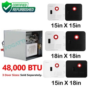 USED-RV Tankless Water Heater 48,000 BTU Propane,3 DOOR Size: 15x18,18x18,15x15