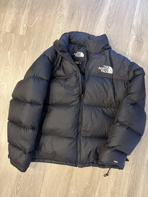#ad The North Face Men#x27;s L Black Puffer Jacket Full Zip 700 Down Short Outdoor $160.00