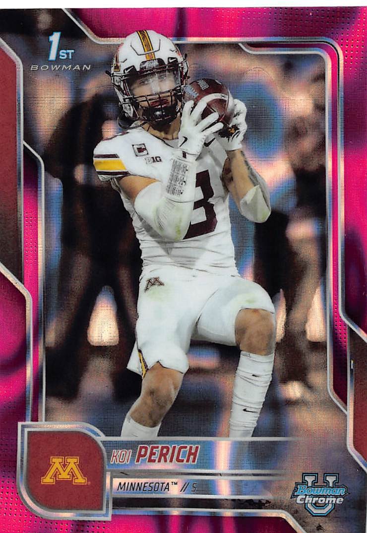 2025 Bowman University Chrome #116 Koi Perich Pink Lava Refractor