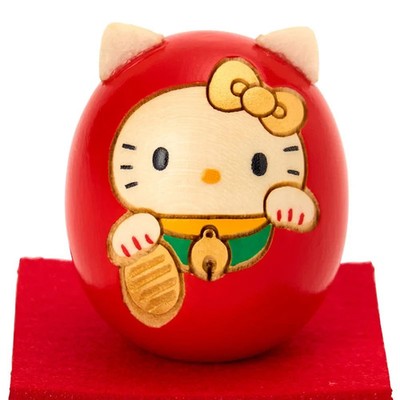 Hello Kitty Sanrio Usaburo Mini Kokeshi Wooden Doll Japan Hand Made Japan New