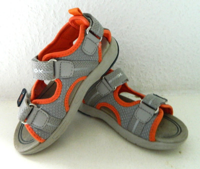 GEOX RESPIRA Kinder Sandale Gr. 27  grau/orange Water friendly Antibacterial