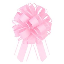 12 PCS 6 Inch Large Pull Bow Organza Gift Wrapping Ribbon For Wedding Pink