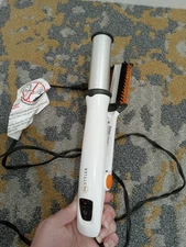 Instyler Rotating Hair Curling Iron IS1001 White 1 1/4" Barrel Tested Works