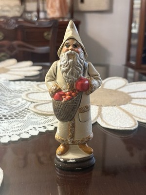 Vaillancourt Folk Art Chalk Wear Holding Apples Hand Painted