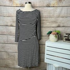 Vince Camuto Women's Striped Long Sleeve Knee Length Dress Size S
