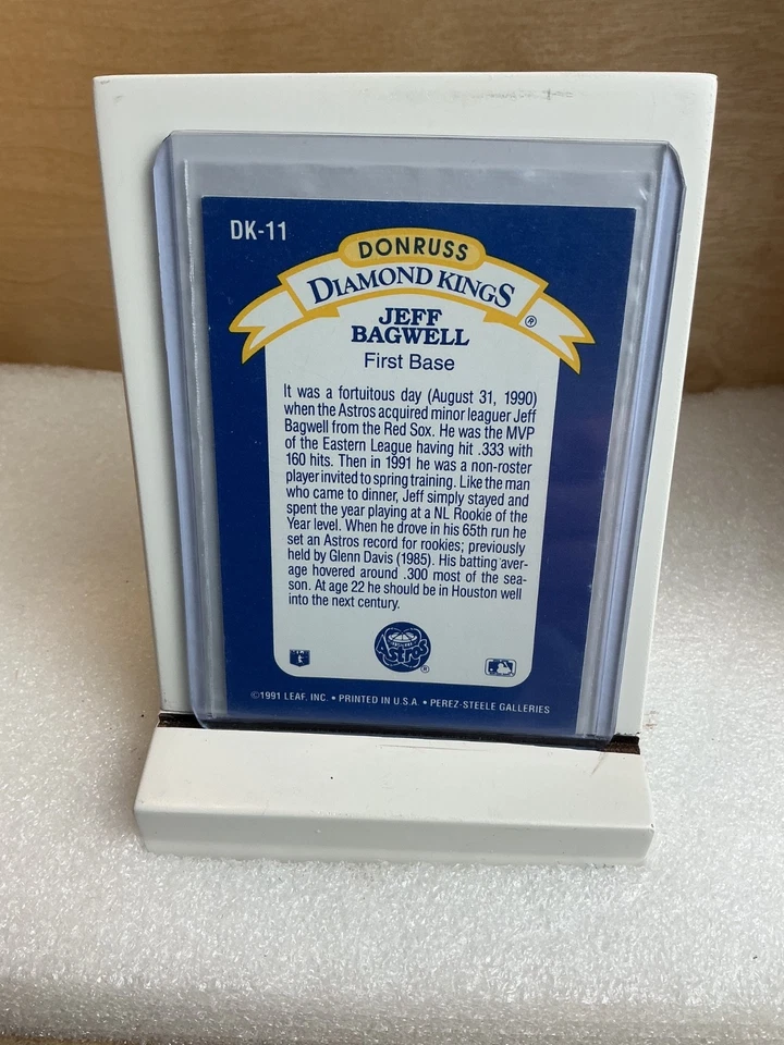 1991 Donruss Jeff Bagwell Diamond Kings card # DK_11 - Image 2 of 2