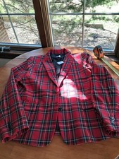 J.Crew Cotton Blend Plaid Blazer Women s Preppy Academia Holiday Jacket Size 8