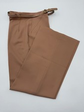 Vintage 1970s Womens Bell Bottom Dress Pants by Panther 15/16 Tan Belt NOS