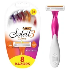 BIC Soleil Smooth Colors Women's Disposable Razors With Aloe Vera and Vitamin...