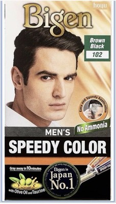 Bigen Men's Speedy Color, Hair Color, 80g - Brown Black 102 (Pack of 2)