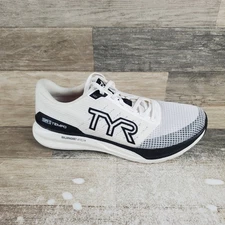 TYR SR-1 Tempo Runner Mens Shoes Sz 10 Running Athletic White Black Sneakers