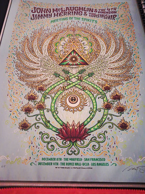 John McLaughlin & Jimmy Herring  Meeting of the Spirits  Signed Poster by Spusta